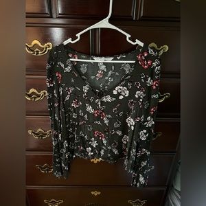 Cupcakes and cashmere floral blouse